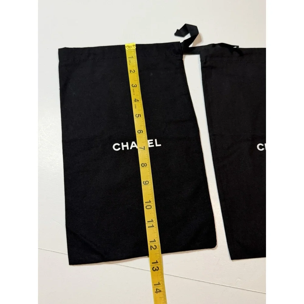 XL Chanel Logo Shoe Small Medium Black Drawstring Gift Dust Bag Storage Travel